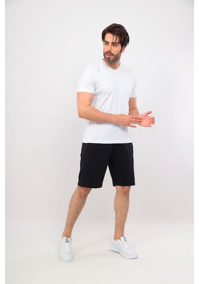 Fore Sport Erkek V Yaka T-shirt Beyaz