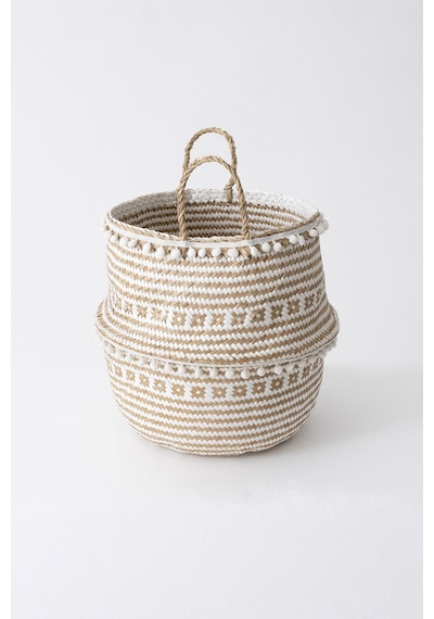 Meander El Örme Rafya Çok Amaçlı Kulplu Sepet 40cm 8992 Natural