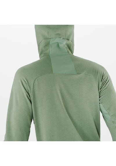 Salomon Essentıal Lıghtwarm Erkek Kapüşonlu Polar Laurel Wreath Lc2111800 Yeşil