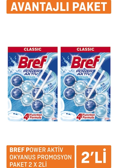 Bref Aktif Power Wc Blok Okyanus Promosyon Paket 2 X 100 G 2 Adet