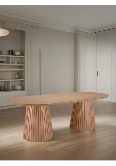 Bohenza Sabit Ahşap Yemek Masası 90x180 Natural