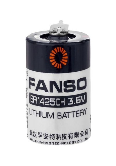 Fanso Er14250h - 1/2aa-2pt - 3.6v 1200 Mah Şarjsız Li-socl2 Lithium Pil - 2 Pinli