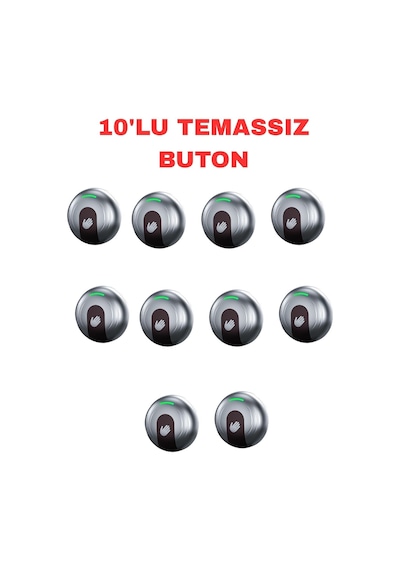 Sr-705 Temassız Kapı Açma Butonu Sıva Üstü Kızılötesi Sensörlü Çıkış Butonu 12-24v Dc 10 Adet