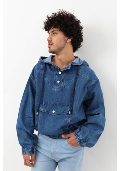 Keepout Erkek Jean Sweatshirt Koyu Mavi 001