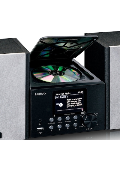 Lenco Mc-250bk - Akıllı Radyo, Cd/usb Oynatıcı, İnternet, Dab+, Bluetooth Özellikli Mikro Set - Siyah