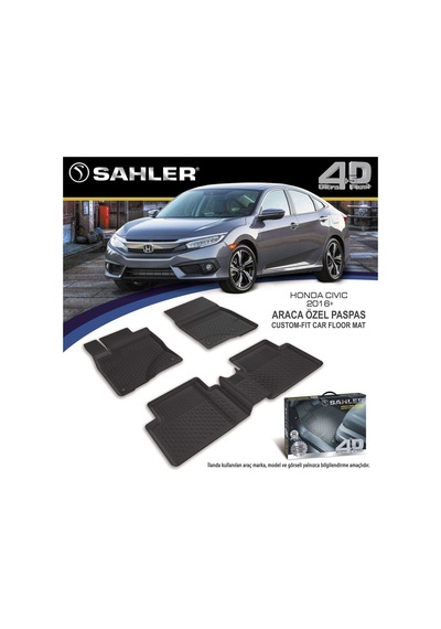 Honda Civic Sedan /Hb 2016-2021 Sahler 4.5D Havuzlu Paspas Siya