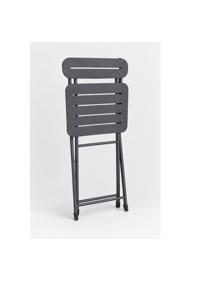 Katlanır Metal Balkon Bahçe Sandalyesi Bistro Sandalye Tekli Füme 1648