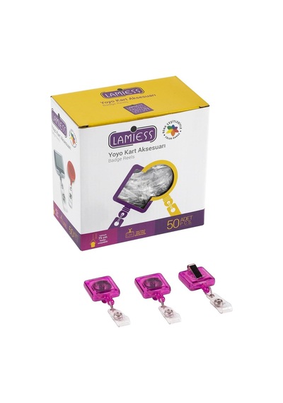 Lamiess Lms 363 Kare Yoyo Şeffaf Pembe 50'Li