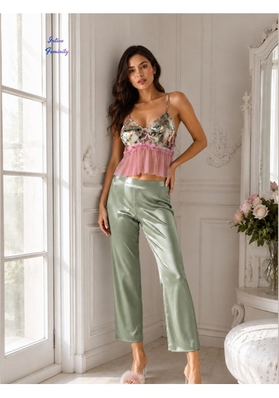 İntive Lingerie Intive Virginia Pastel Çiçekli Saten Ve Tül Detaylı 5'li Kutulu P Pembe