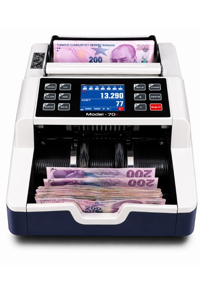 Sesli Karışık Para Sayma Makinesi Mıx 70+ Mavi Ve Beyaz Tl - Euro Karışık Sayım, Dolar Adet Sayım