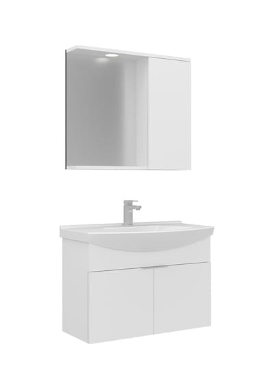 Orka Banyo Dolabı Purus 80 Cm Asma Banyo Dolabı Takımı Spot Aynalı Beyaz Orka Banyo Dolabı Purus 80 Cm Asma Banyo Dolabı Takımı Spot Aynalı Beyaz