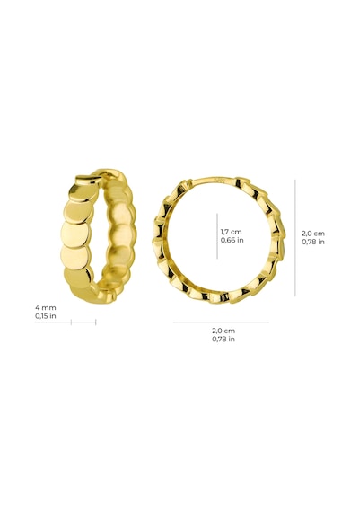 Goldkupe 14 Ayar Altın Pul Halka Küpe 4,33 Gr-6425