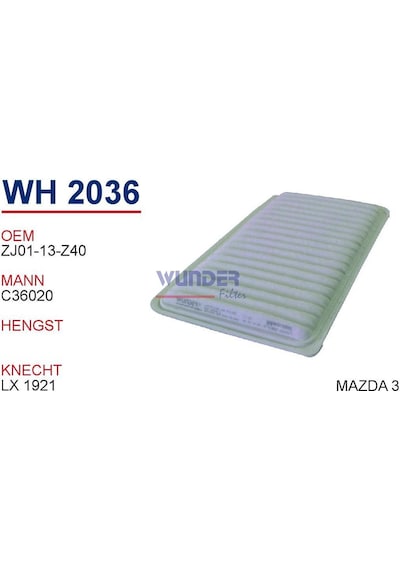 WUNDER WH2036 HAVA FİLTRESİ - MAZDA 3