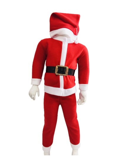 Pazarız Erkek Çocuk Noel Baba Kostüm Yılbaşı Eğlence Çocuk Giyim Kırmızı
