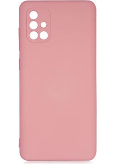 Samsung Galaxy Uyumlu A71 İçi Kadife Dolgulu Şık Candy Lansman Silikon Kılıf AÇIK PEMBE