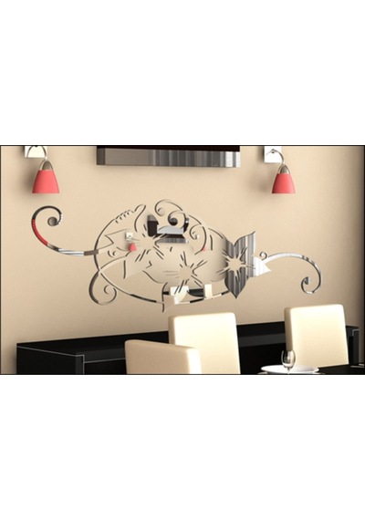 M3 Decorium Zambak Dekoratif Ayna Gümüş
