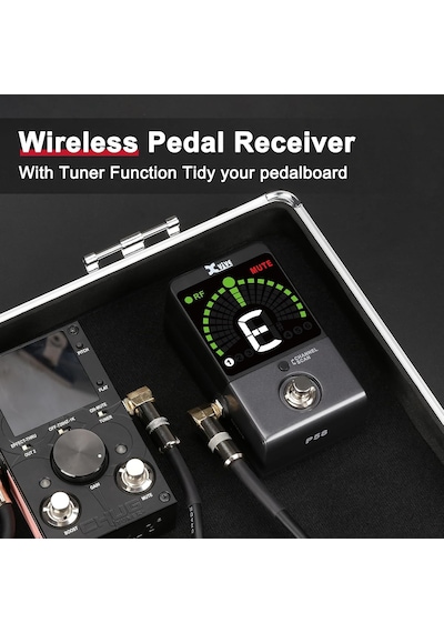 Xvive Xv-p58 Akort Aletli Receiver Pedallı 5.8ghz Kablosuz Gitar Bağlantı Sistemi - Siyah