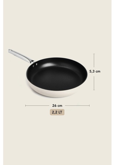 Esperanza Titanyum Tava 26 Cm Krem