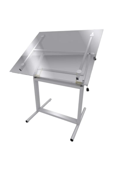 Cengo Profesyonel Ayaklı Camlı Çizim Masası 70x100 Cm Cam