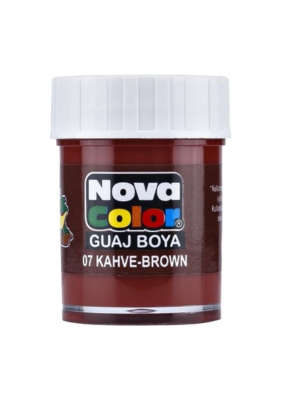 Nova Color Guaj Boya Kahverengi Şişe - 4 Adet Kahverengi