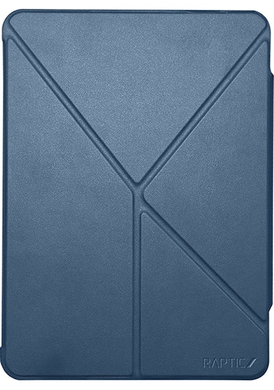 Apple Uyumlu iPad  Air 11 2024 Raptic Clear Folio Arkası Şeffaf Katlanabilir Standlı Kılıf Lacivert