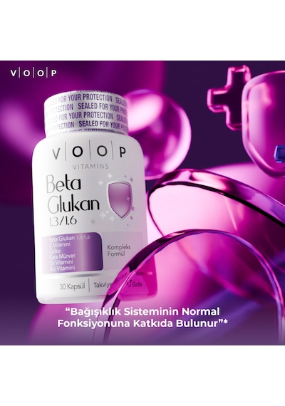 Voop Beta Glukan 13/16 Kara Mürver Vitamin C Çinko 30 Kapsül
