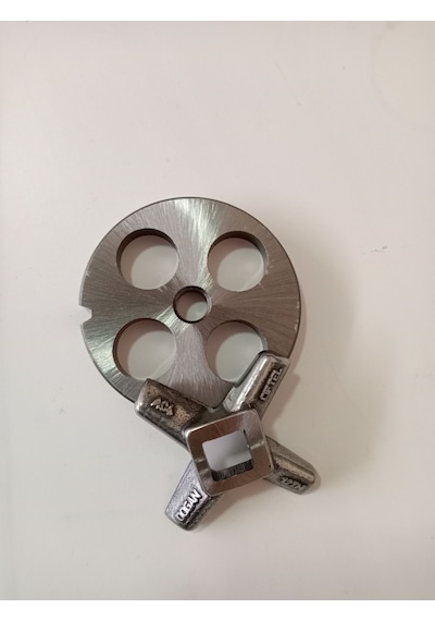 12 Lik Kıyma Makinesi Aynası Ve Bıçak Seti Çelik 4.5 MM