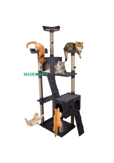 Nursoft Cat City Yeni Rezidans Kedi Tırmalama Ve Oyun Evi