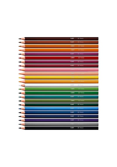 Bıc Color Up Üçgen Kuru Boya Kalemi, 24'lü Kutu 124-Pembe