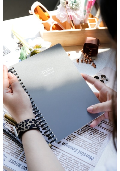 Sylcon Spiralli Defter To-do . Pp.100 Gr. Ivory,a5 Siyah Siyah3