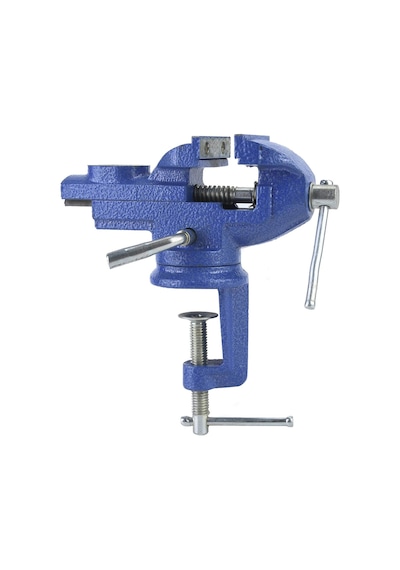 Steiner 60 Mm Dönerli Örslü Mini Masa Ve Tezgah Mengenesi Mavi