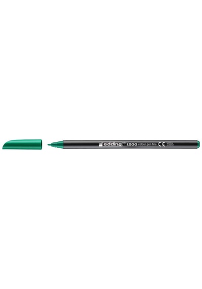 Edding 1200 İnce Uçlu Keçeli Kalem - Yeşil - 1 Kalem - Yuvarlak Uçlu 1 Mm