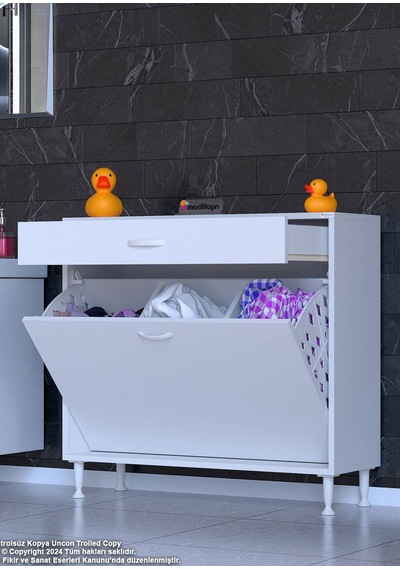 Eliusta Asil 95 Cm Kirli Çamaşır Sepetli Banyo Dolabı 1 Çekmeceli Mutfak Çok Amaçlı Dolap 95x88x32,5 Cm Beyaz Eliusta Asil 95 Cm Kirli Çamaşır Sepetli Banyo Dolabı 1 Çekmeceli Mutfak Çok Amaçlı Dolap 95x88x32,5 Cm Beyaz