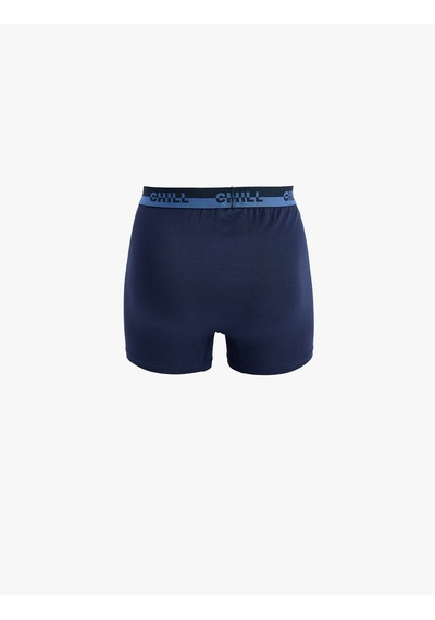 Koton Pamuklu Baskı Detaylı 3'lü Boxer Seti Lacivert 6slm90042mk