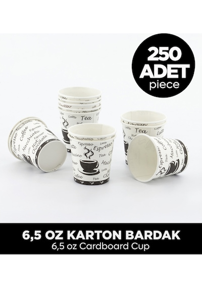 6,5 Oz Karton Bardak - 250 Adet Diğer