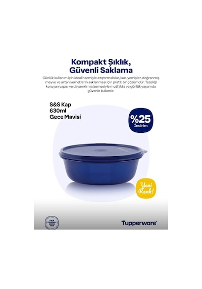 Saklama Kabı 600ml Lacivert