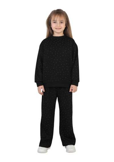 Erdem Kıds Kız Çocuk Taşlı Pijama Takımı Rahat Kalıp Günlük-casual Takım İkili Takım Siyah Siyah Erdem Kıds Kız Çocuk Taşlı Pijama Takımı Rahat Kalıp Günlük-casual Takım İkili Takım Siyah Siyah