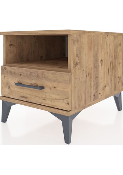 Kronos Komodin Tek Raflı Tek Çekmeceli 44x59x48 Çam-çam Çam