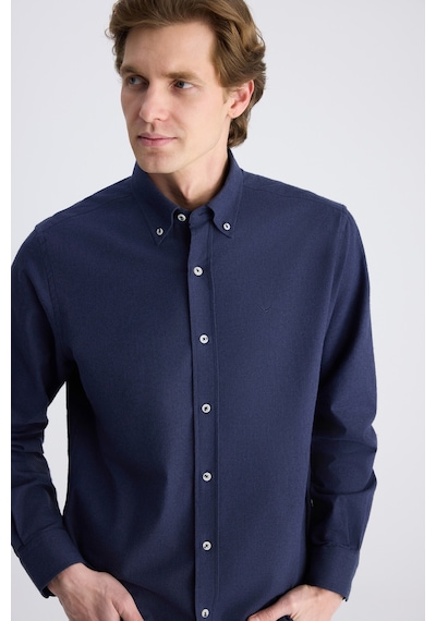 D'S Damat Ds Damat Comfort Lacivert Balıksırtı Pamuklu Gömlek 1hc02hd13265m Çok Renkli