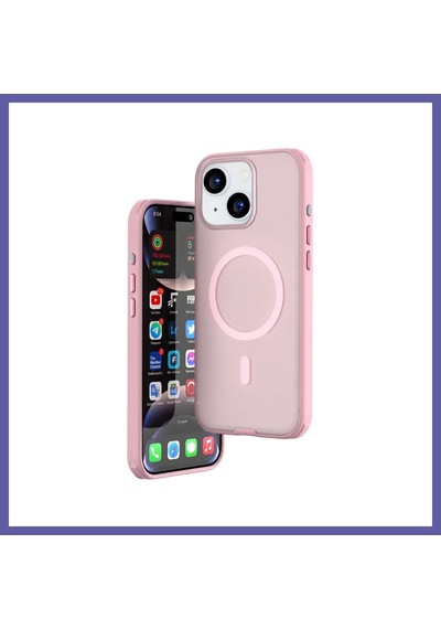 Bezos Joko İphone 15 Uyumlu Mim Magsafe Kapak - Pembe Nıda