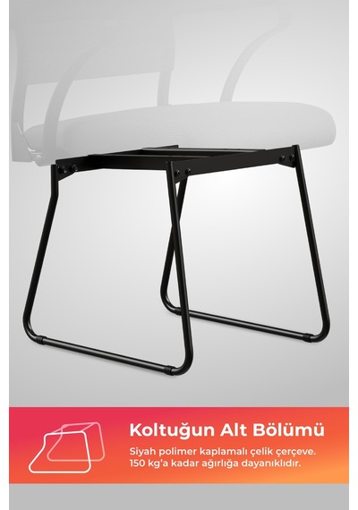 Ergolife Sit Air 24/7 M4-280k - Fileli, Siyah, Toplantı Odası, Bekleme Sandalyesi - 6a0.60.1.6a5