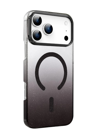 Newface - 915 - Apple iPhone Uyumlu 17 Pro Max Glossy Magsafe Kapak - Glblseme - - Siyah