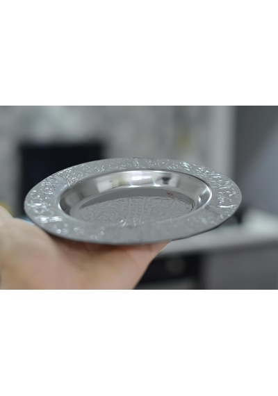 Paslanmaz Çelik Oval Tepsi 304 Kalite Krom, Dekoratif Ve Servis Amaçlı Küçük Tepsi 18 Cm Çok Renkli