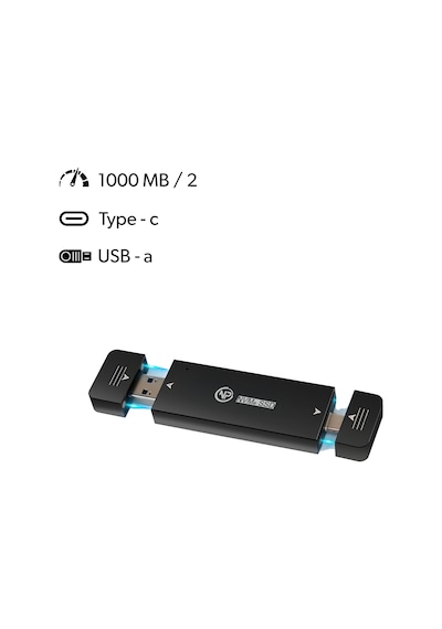 NPO DK01 USB-A/Type-C 22x42 M.2 NVMe Taşınabilir Harici SSD Boş Kutu