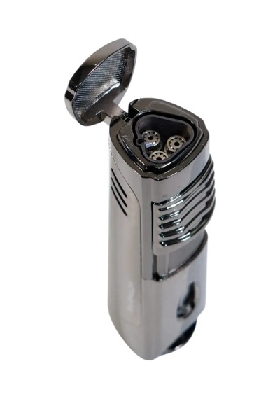 Parmida Üç Torch Pürmüz Gunmetal Delicili Metal Puro Çakmağı Tr10036