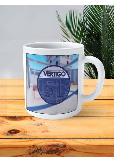 Vertigo Baskılı Kupa Bardak Kişiye Özel Desen Çok Renkli