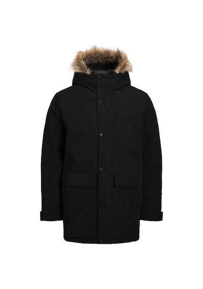 Jack & Jones Jack&Jones Jjchamp Parka Jacket Faux Fur Siyah 001