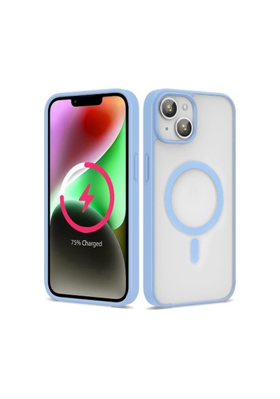 Lexroo İphone 13 Mag Safe Wireless Şarj Özellikli Silikon Ege Tpu Kılıf - Açık Mavi