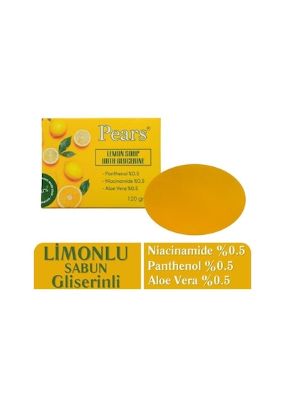 Pears Gliserinli Limon Sabunu, 120 Gram 285 ML