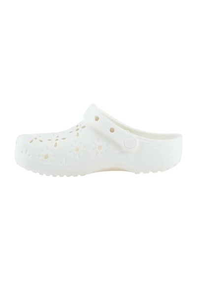 Crocs 210927-floral Cut Out 0wv-chalk Kadın Terlik Beyaz